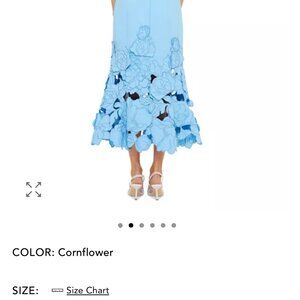 Blue Applique Formal Dress by Leo Lin